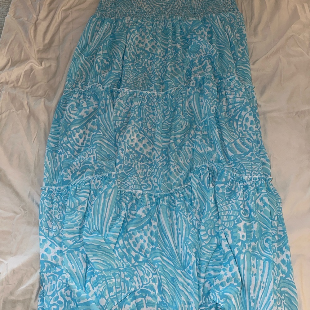 Lilly Pulitzer Blue and White Swim Coverup